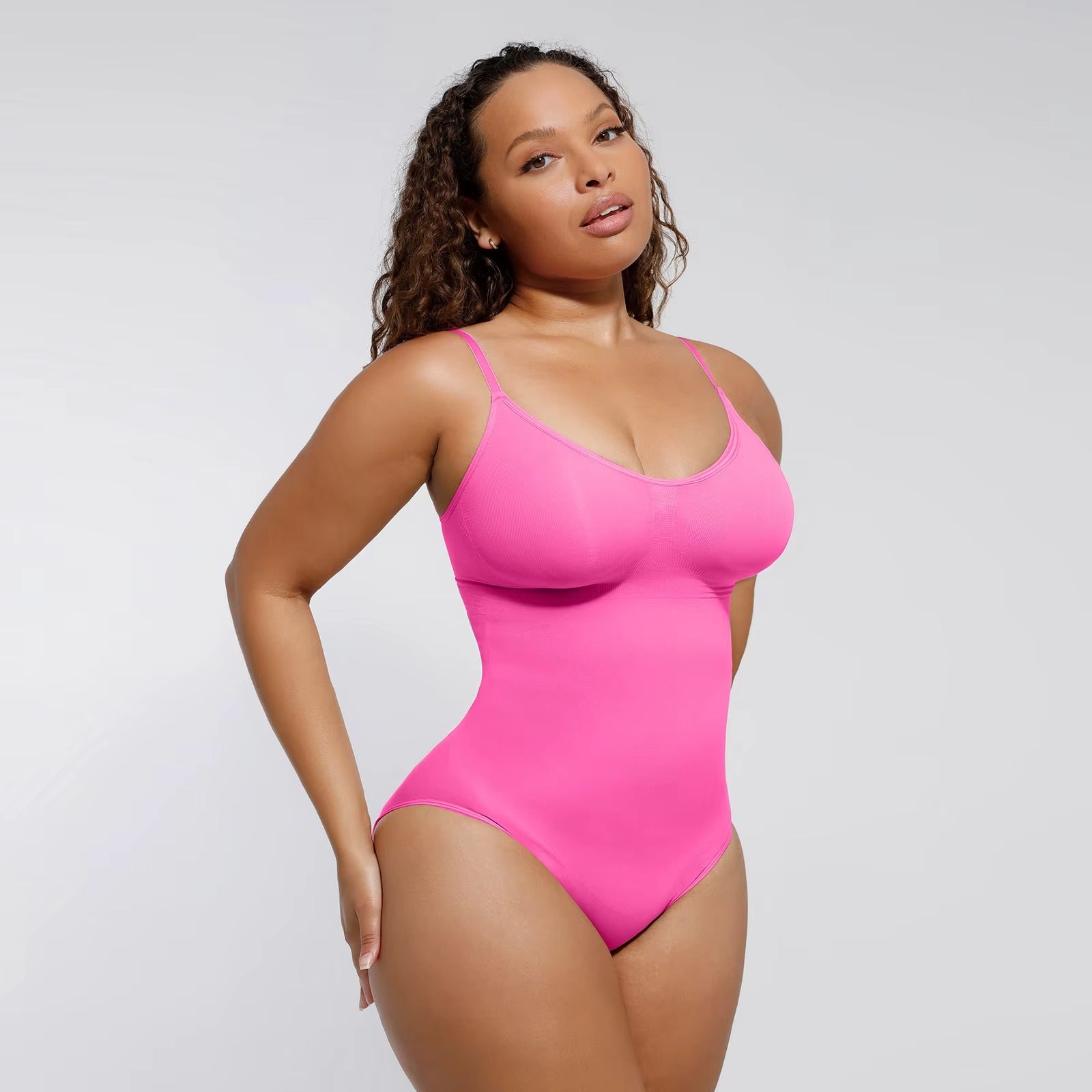 Seamless Sculpting Low-Back Bodysuit – Tummy Control with Adjustable Straps