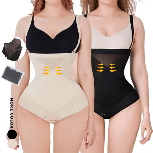 High Waist Butt Lifter Tummy Control Bodysuit – Steel Bone Support & Breathable Mesh