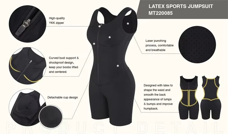 Latex Compression Bodysuit – Tummy Control & Full Bust Support
