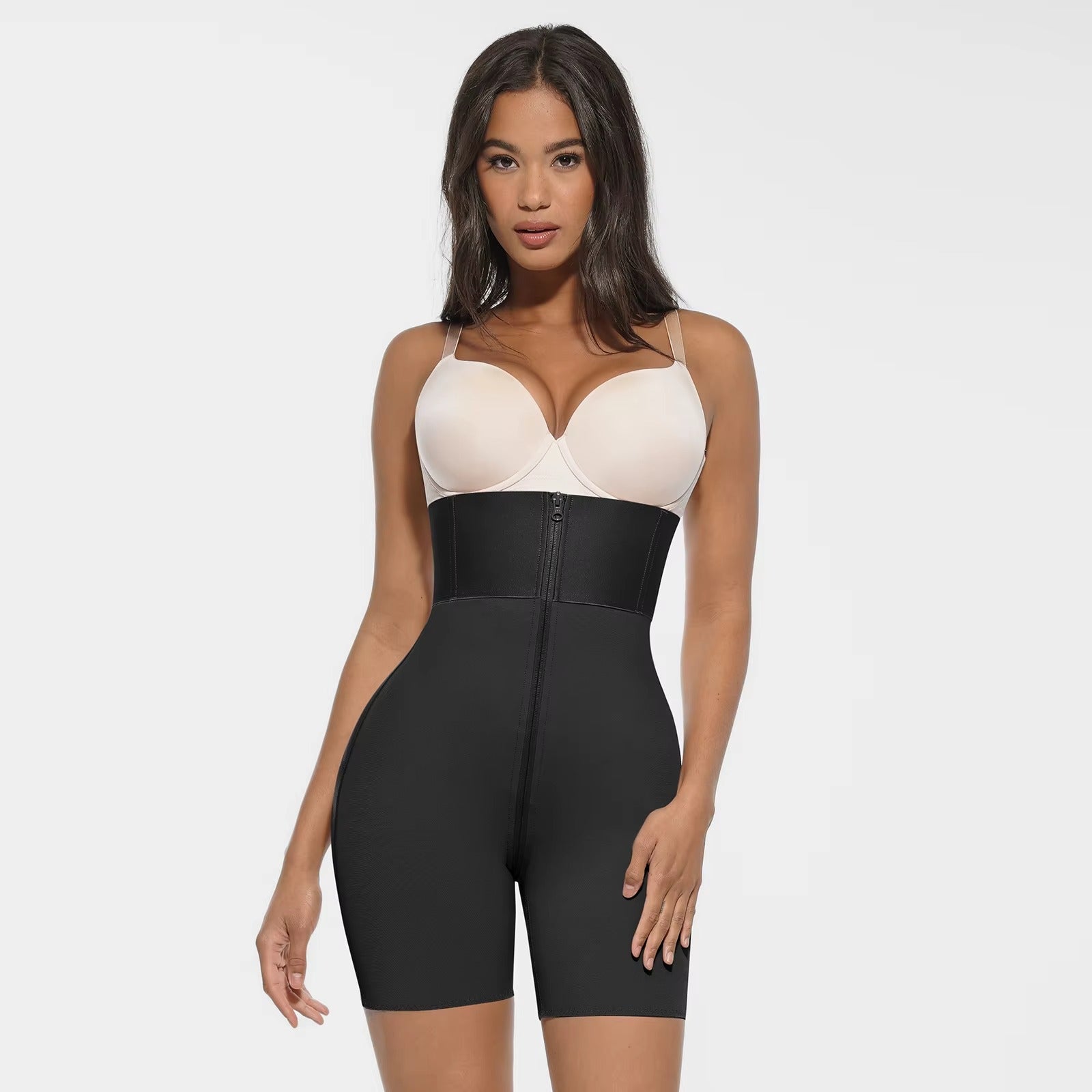 Bold, sleek, and powerfully flattering. The black edition pairs effortlessly with any outfit while keeping you firmly sculpted from waist to thigh.