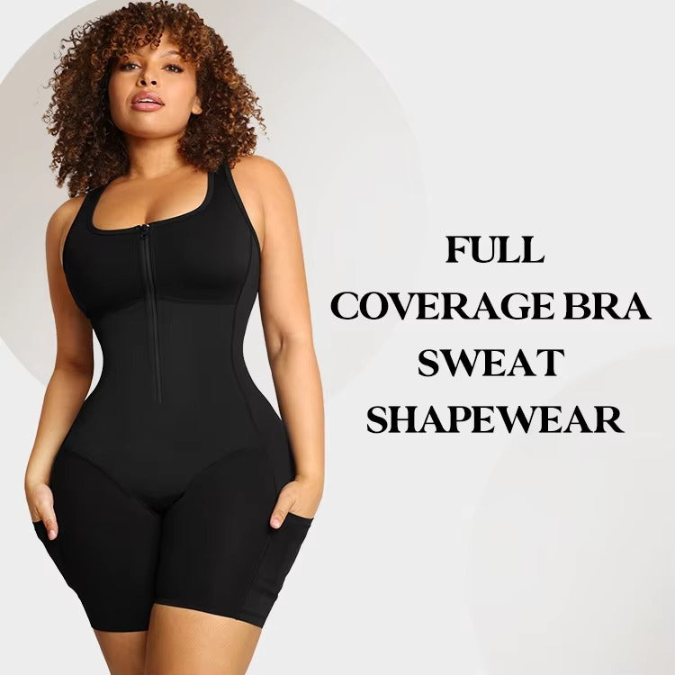 Latex Compression Bodysuit – Tummy Control & Full Bust Support