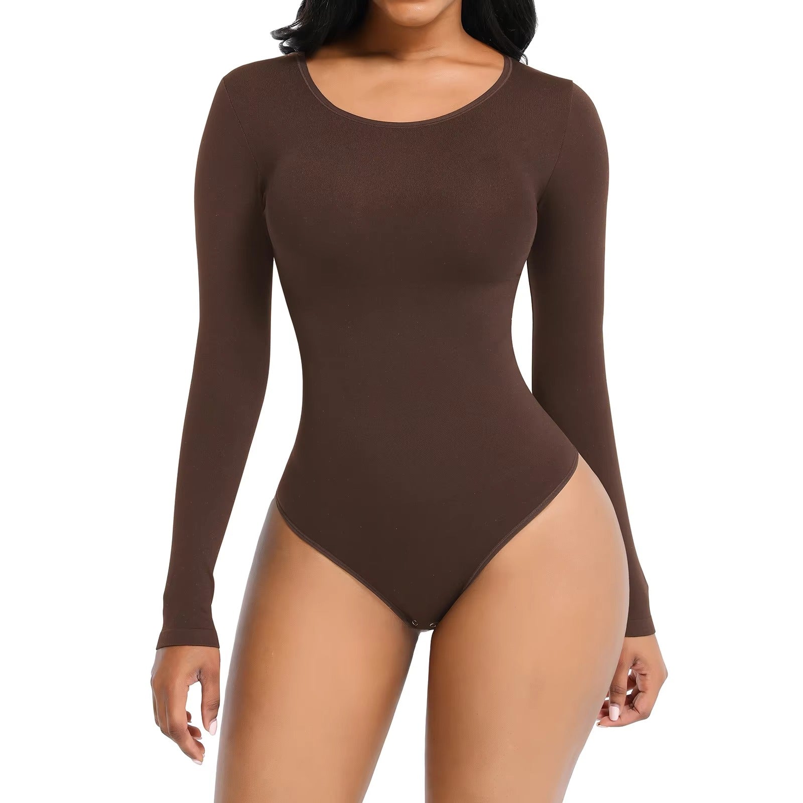 Seamless Sculpting Low-Back Bodysuit – Tummy Control with Adjustable Straps