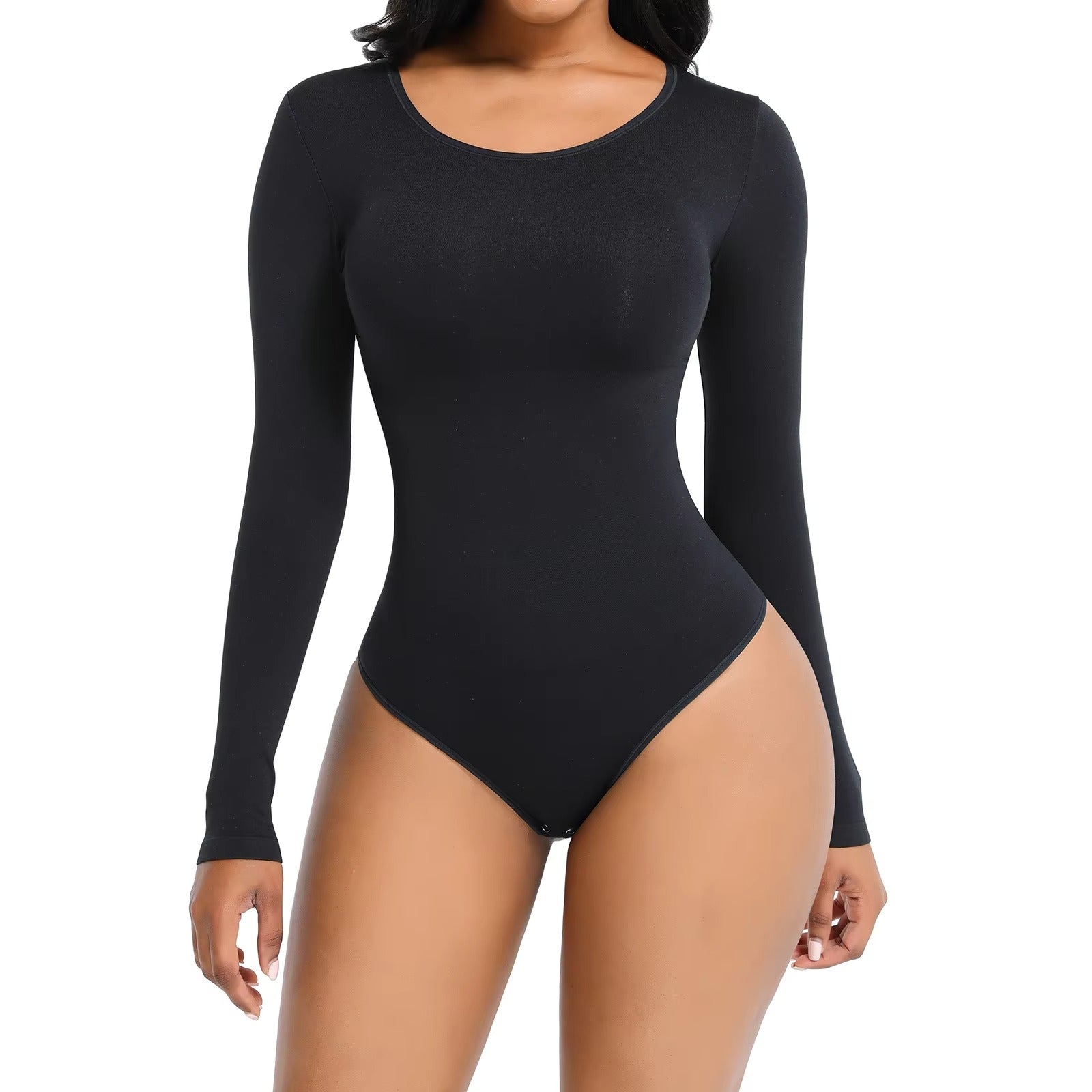 Seamless Sculpting Low-Back Bodysuit – Tummy Control with Adjustable Straps