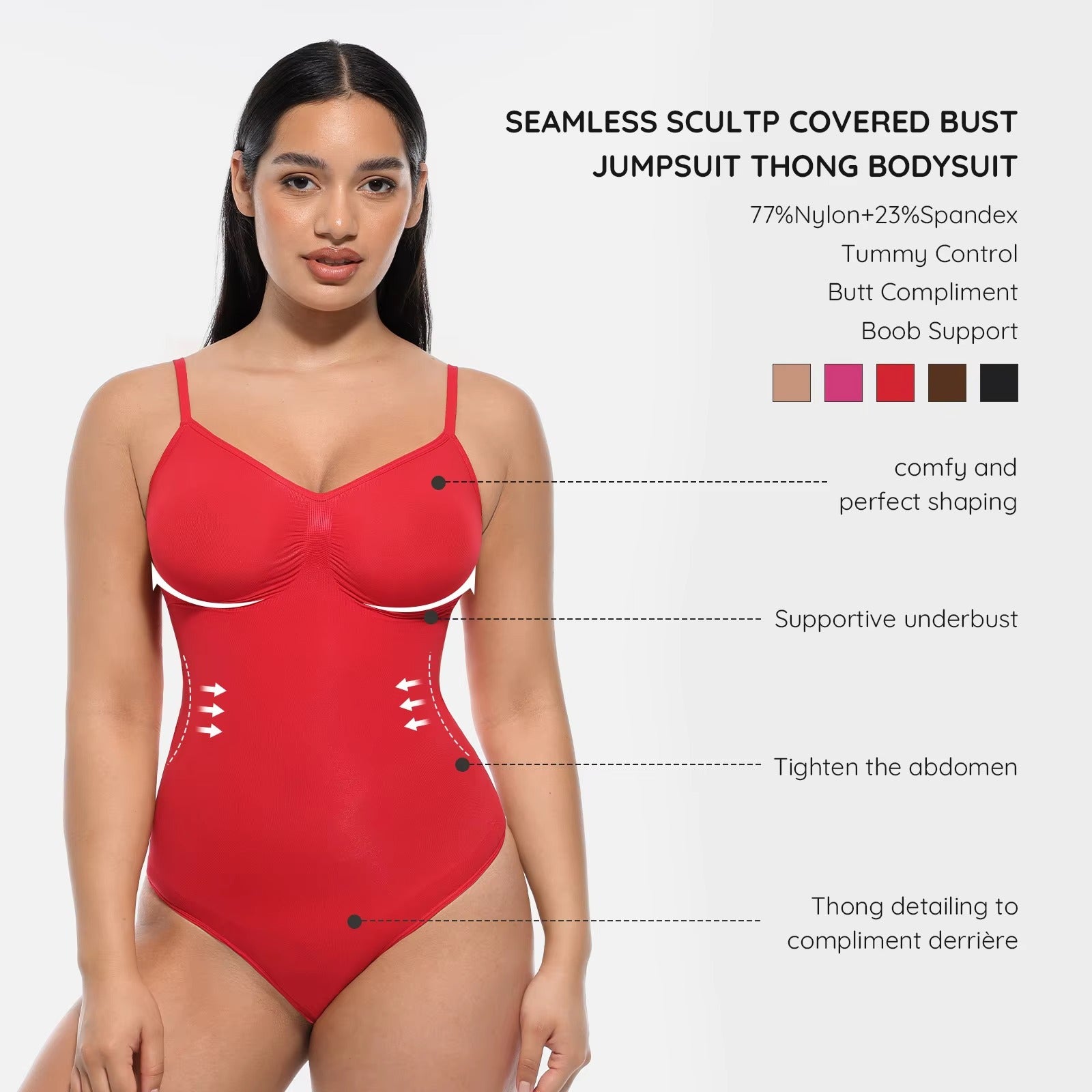 Sleek Shape Thong Bodysuit
