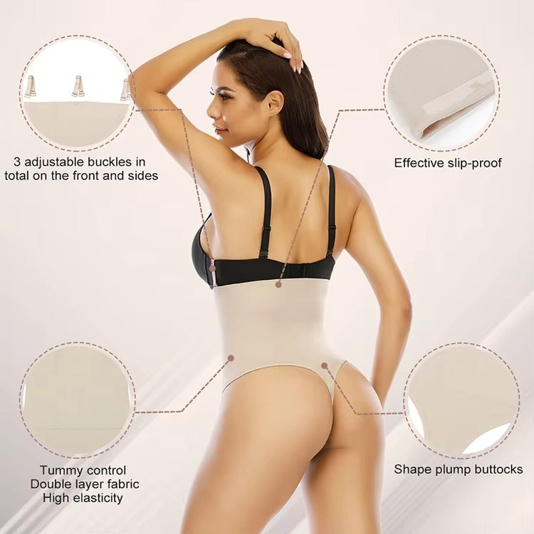 High Waist Tummy Control Thong Shaper