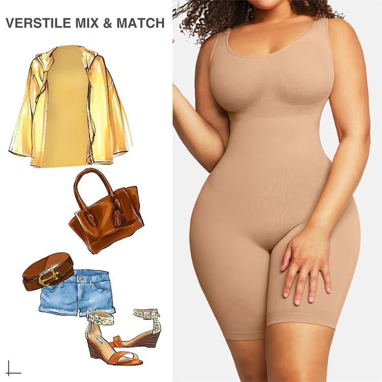 Seamless Full-Body Shapewear Bodysuit – Tummy Control & Butt Lifter