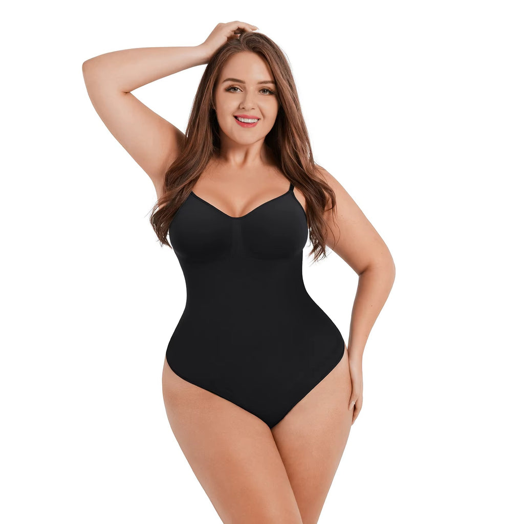 Seamless Sculpting Low-Back Bodysuit – Tummy Control with Adjustable Straps