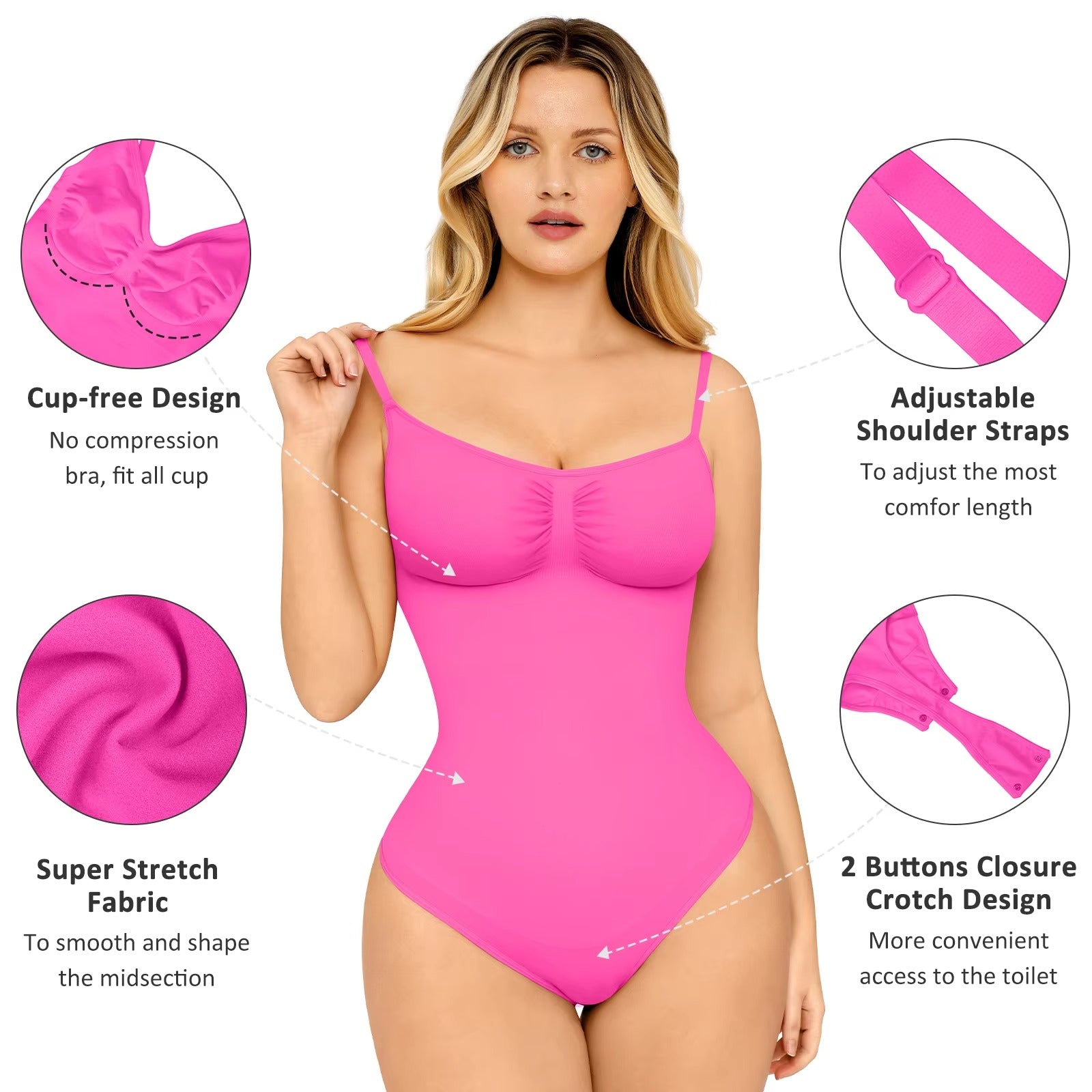 Thong Bodysuit Shapewear for Women