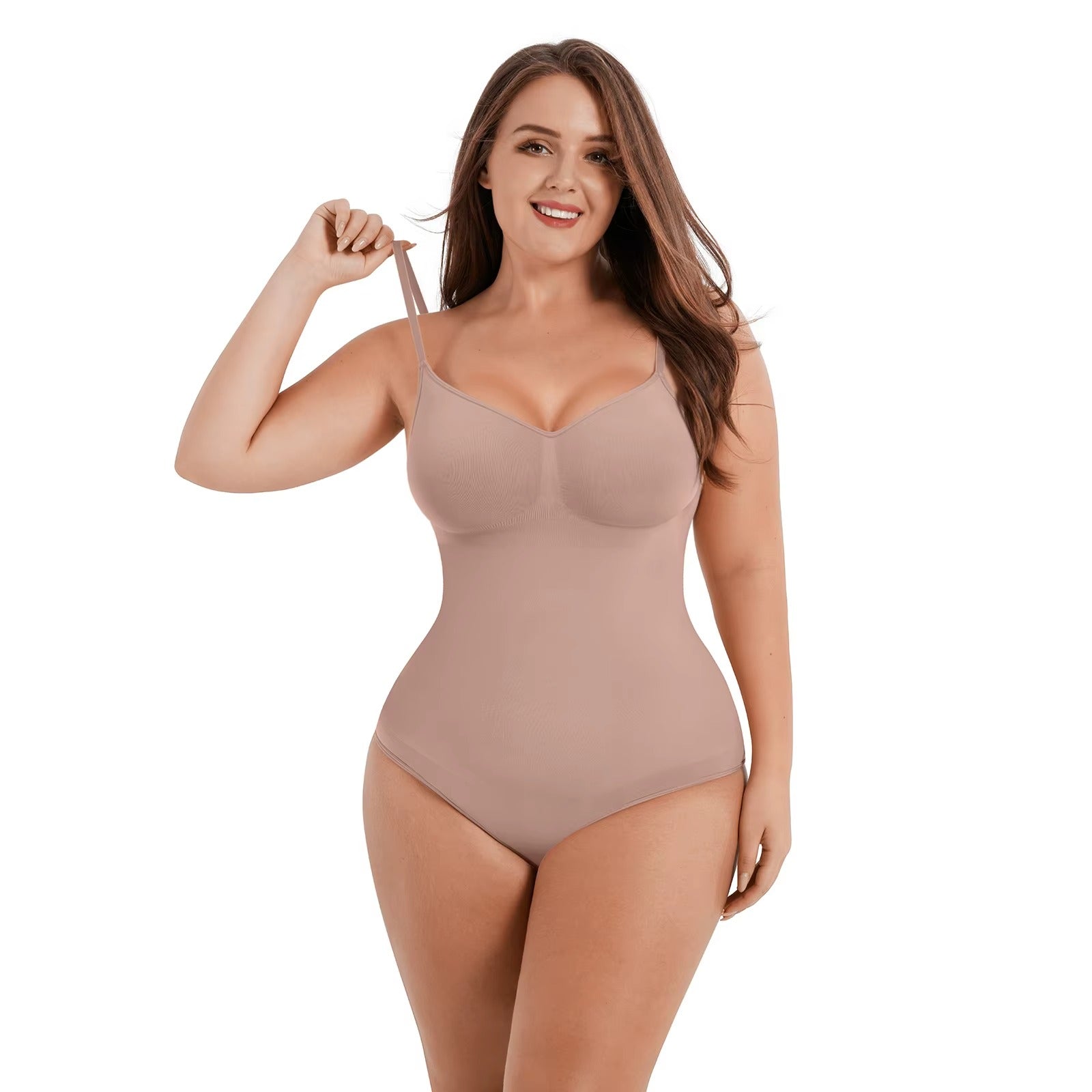 Seamless Sculpting Low-Back Bodysuit – Tummy Control with Adjustable Straps