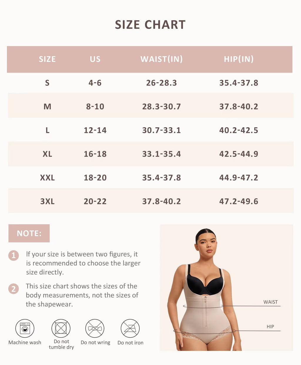 The Lace Front Zip Body Shaper — Firm Compression Plus Size
