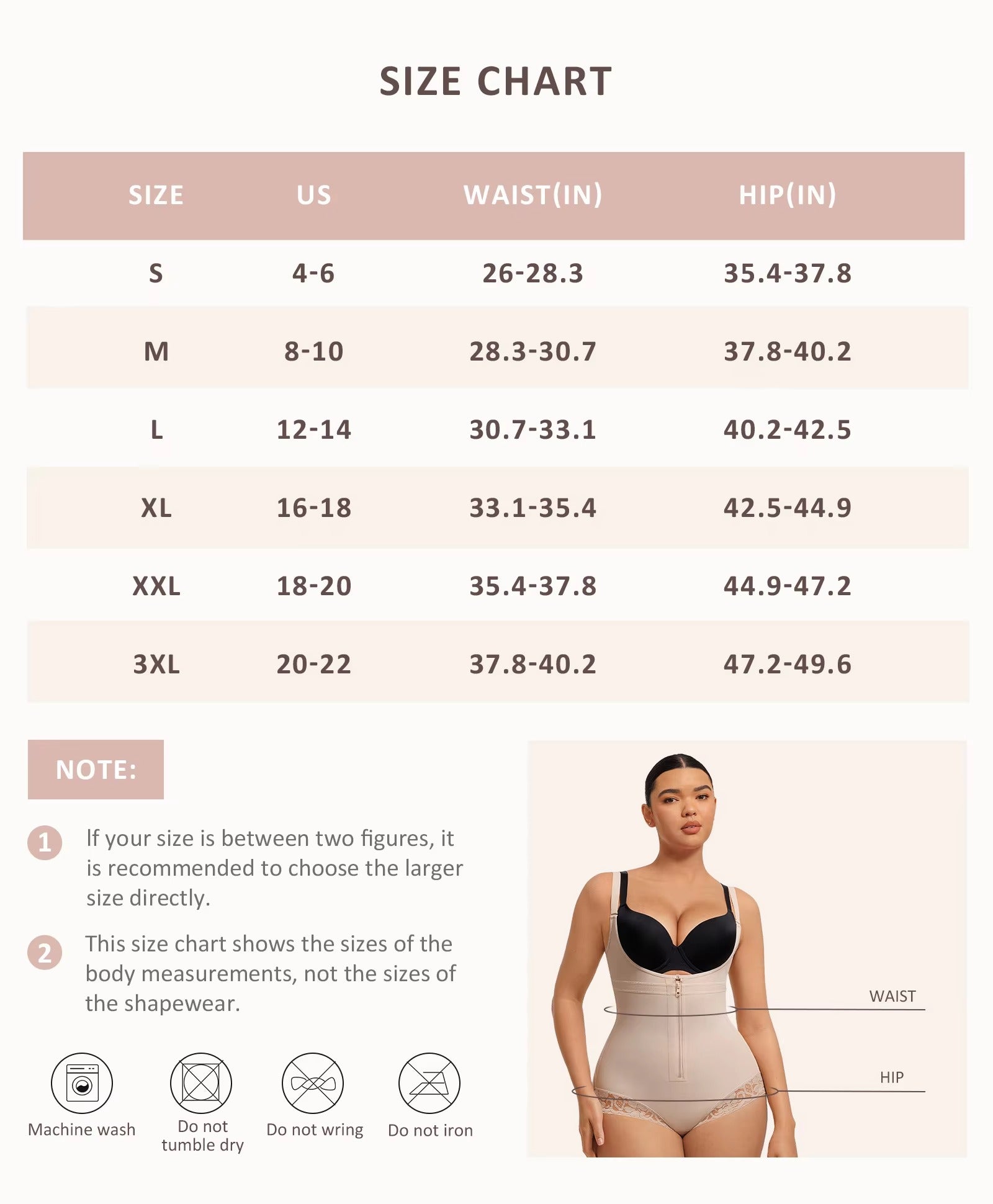 The Lace Front Zip Body Shaper — Firm Compression Plus Size