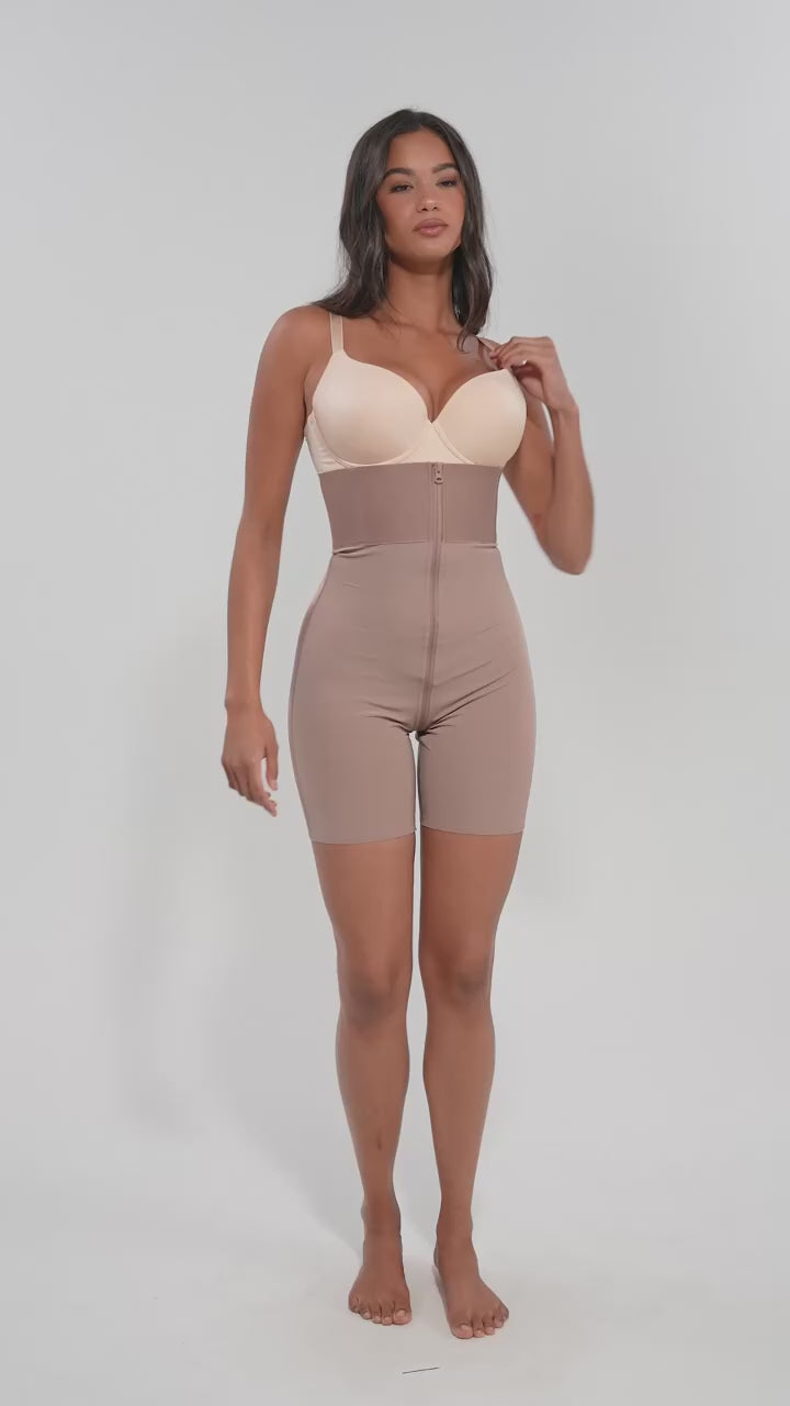 Video Hexin Butt Lifter Shorts Abdominal Compression Shapewear Shorts